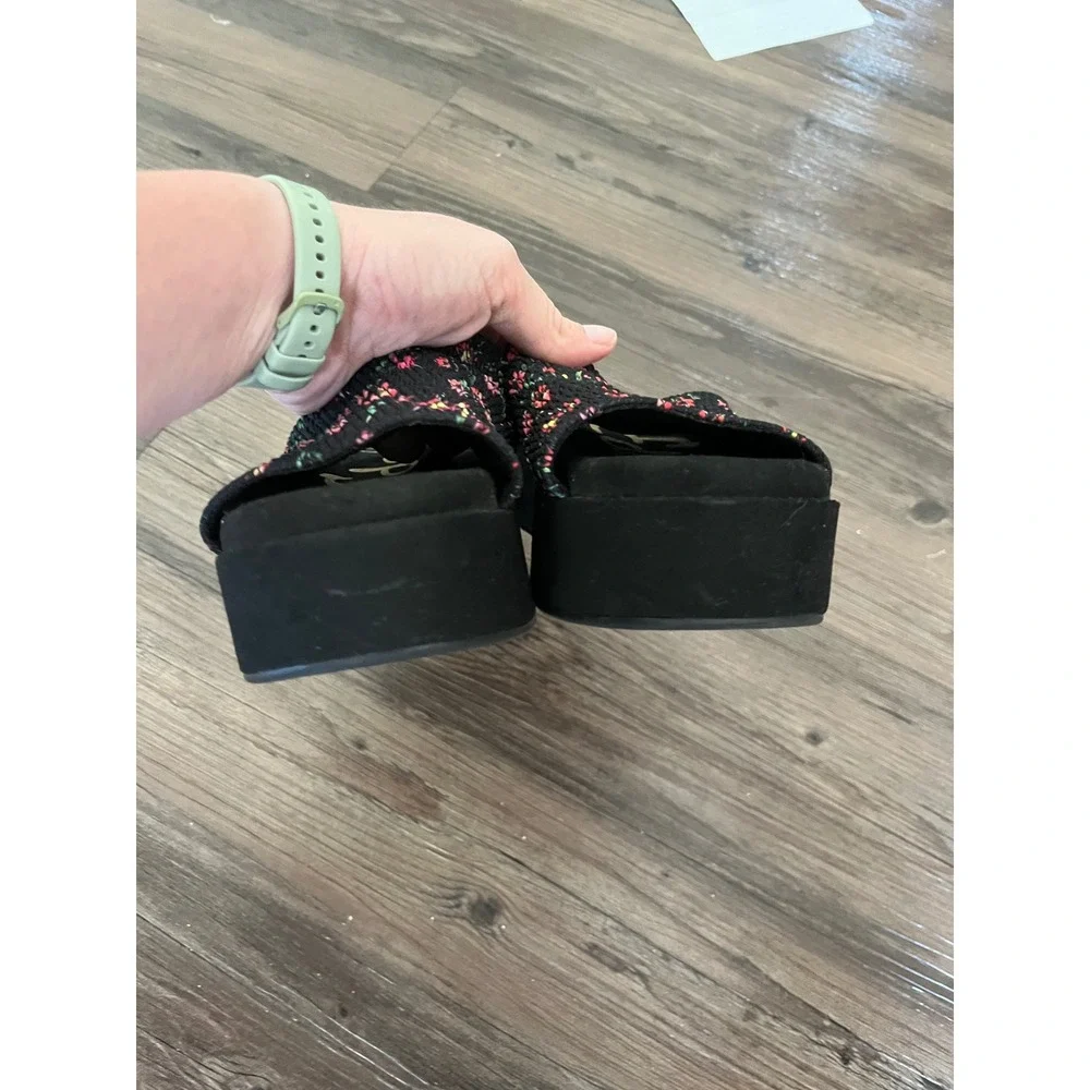 Sam Edelman Wendi Chunky Platform Slide Sandals Size 8.5 Boho Chic 90s Nostalgia